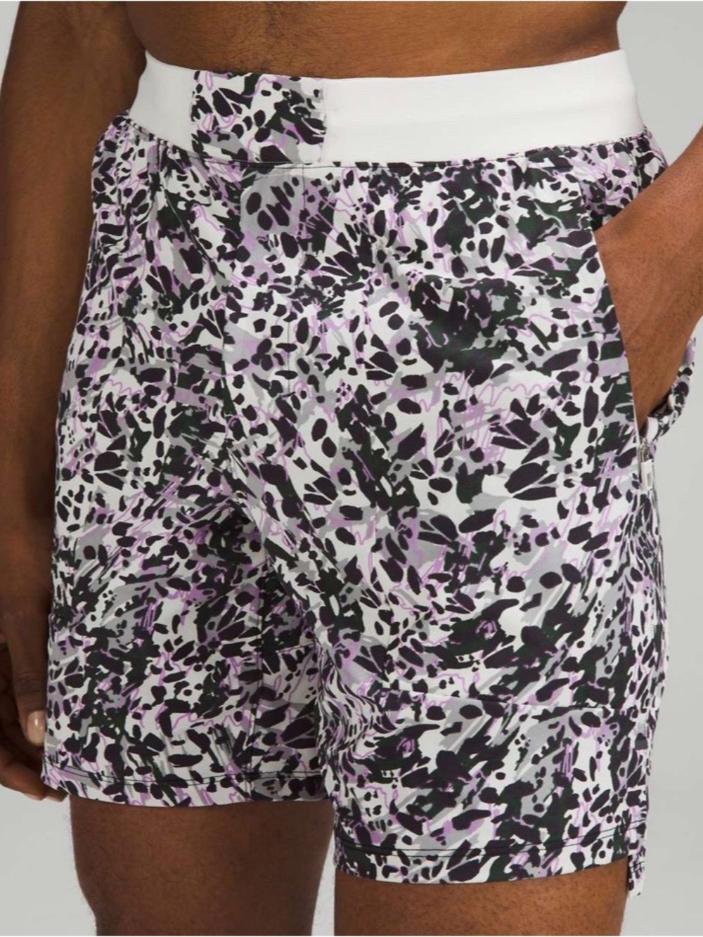 Lululemon License to Train Linerless Short 7" Camo Vapor Activewear Sz L